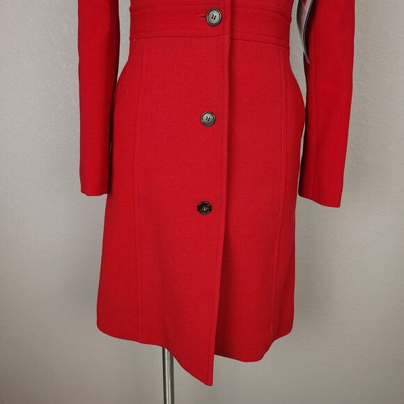 J.Crew Classic Lady Day Coat in Italian Double-cloth Wool with Thinsulate Red 0 - Picture 10 of 15
